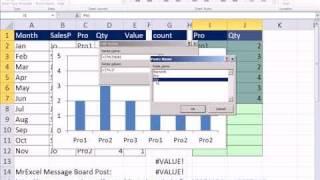 Excel Magic Trick 741: Avoid Errors & Blanks In Chart Using Formulas & Defined Name Dynamic Ranges