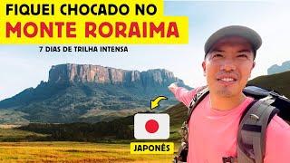 Um japonês chocado no Monte Roraima. 7 dias de trilha intensa.