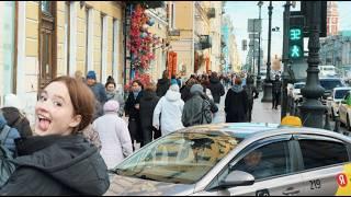 Nevsky Prospekt in St Petersburg, Russia (Autumn 2024) 4K 60fps ASMR