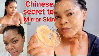 How to make Korea rice mask for mirror glass skin.Use this to Brighten your skin #acne #beauty  #diy