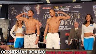 EURI CEDENO VS ANTONIO TODD WEIGH IN & FACE OFF AHEAD OF MIDDLEWEIGHT BOUT AT MSG