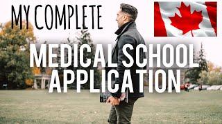 Going over my ENTIRE medical school application | GPA, MCAT, Extracurriculars (Canadian Student)