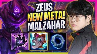 ZEUS TRIES NEW META MALZAHAR TOP! - T1 Zeus Plays Malzahar TOP vs Fiddlesticks! | Bootcamp 2024