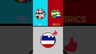 Countries choose G7 or Brics  #countryballs #g7 #brics #türkiye #pakistan #thailand