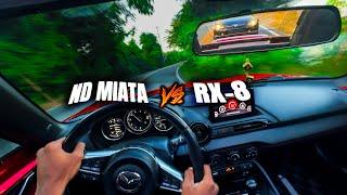 ND Miata VS. RX-8 | Impromptu Touge Battle