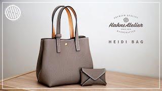 [Leather Craft] Heidi bag making / Hermes leather / DIY / Pattern available