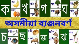 ASSAMESE ALPHABET/ASSAMESE LETTER/BYONJANBORNA/ব্যঞ্জনবৰ্ণ/ASSAMESE কখগঘ/ক খ গ ঘ/ অসমীয়া বৰ্ণমালা