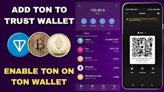 How to Add TON to Trust Wallet | Connect TON network to Trust Wallet | Enable TON on Trust Wallet