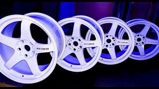 300zx tt build NISMO LMGT4 wheels powder coated white