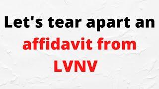 Let's tear apart an LVNV affidavit.