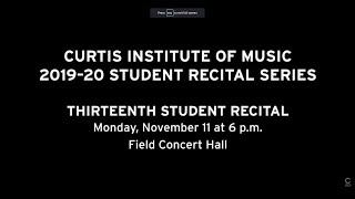 Student Recital: Sibelius and Mozart, November 11, 2019 Rebroadcast