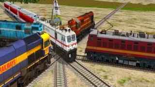 6 Trains Crossing Each other at Diamond Crossing - railroad crossing game pc