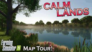 “CALM LANDS” (PIONEERING) MAP TOUR! ON Farming Simulator 25 (Review) PS5.