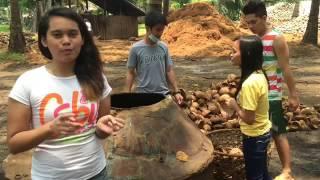 Coconut shell charcoal making