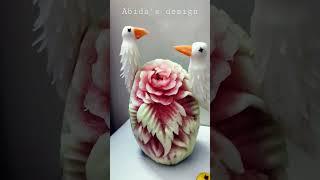 Abida's design | abida sultana | food carving | Bangladeshi food carving artist Abida Sultana