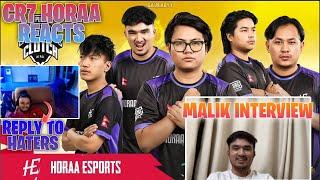 CR7 HORAA REACTS ON HORAA ESPORTS AS PMCC  CHAMPIONS  MALIK HORAA INTERVIEW ️ REPLY TO HATERS 