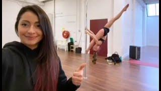 First day back at pole class! Jingle vlog day 1