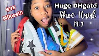 Huge DHgate Luxury Shoe Haul | part 2 | Try On, Unboxing | Nike, Comme des garçon, Bape