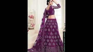 Indian women net Embroidered semi Stitched Lehenga Choli And Dupatta Set || lehenge Suits Design 