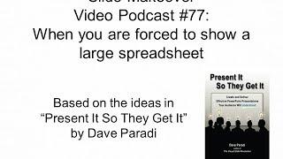 PowerPoint Slide Makeover #77: When you are forced to show a large spreadsheet