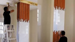 Converting columns to replace wood and replace marble is a genius, innovative idea