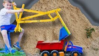 How To Build Excavator for Children.Playing In The Sand