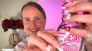 ASMR Rustgevende Glas Tapping Op Parfumflesjes Met Lange Nagels!🩷 (ASMR Nederlands)