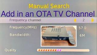 Manually Adding a TV Channel to your Digital Converter Box for OTA Antenna TV Channels