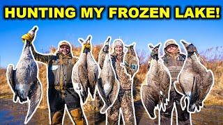 Duck Hunting My FROZEN 17 Acre LAKE!!! (Catch Clean Cook)