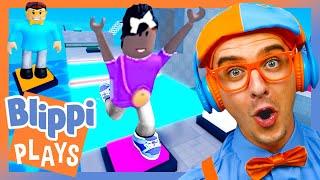 Blippi and Meekah Play 'Teamwork Puzzles' on Roblox! - PART 2! | Blippi Plays Roblox!