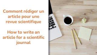 2022 Atelier de recherche du DMF  Comment rédiger un article - How to write an article