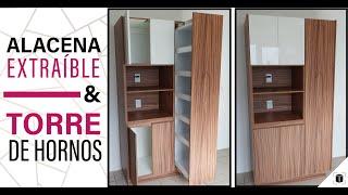 TORRE DE HORNOS/ ALACENA EXTRAÍBLE Acabados Residenciales en Madera