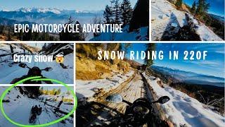 Epic Motorcycle Adventure In Snow. Pulsar 220f Pass OR Fail