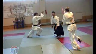 The format of Yoshinkan Aikido freestyle techniques against attacks from one or two opponents.