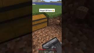 Illegal Farm in Minecraft  #shorts