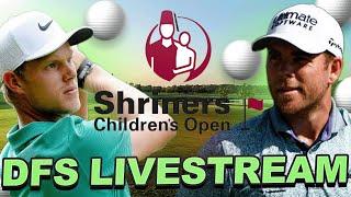 DFS Stream: 2023 Shriners Children's Open Draftkings Strategy, Prize Picks, Underdog + Live Chat