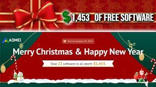 $1,453 Christmas gift in free software - AOMEI GIVEAWAY