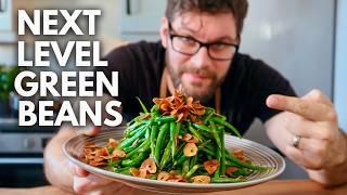 The BEST Crispy Garlic Green Beans