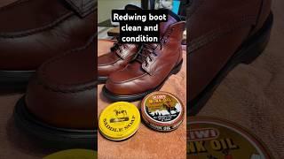 Leather boot care #redwingboots #leather #cleaning #conditioning