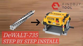 Helical cutterhead Install for DeWalt DW735 Planer demonstration