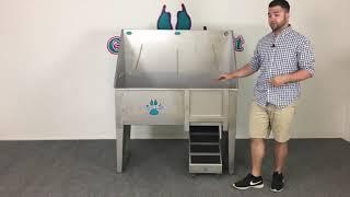 Groomer's Best Walk Through Dog Grooming Tub with Ramp