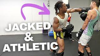 Sparring a JACKED & ATHLETIC Muay Thai Fighter - Intense Striking Battle! (breakdown)