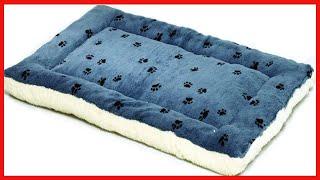 MidWest Homes for Pets Reversible Paw Print Pet Bed in Blue/White, Dog Bed Measures