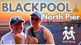 We Walk Along Blackpool North Pier in the Sunshine