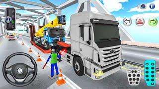 Transporting A Grove Mobile Crane by Hyundai Xcient Truck - 3D Driving Class 2024 - Android gameplay