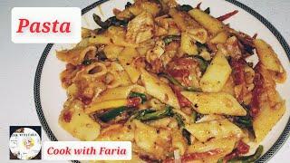 Pasta in white sauce || white Sauce Pasta Recipe by Cook with Faria