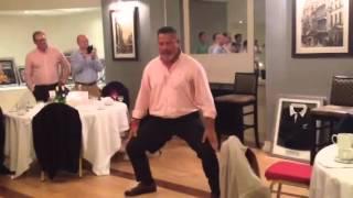 Zinzan Brooke does the Haka in Gloucester