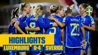 Seger med 4-0! | Highlights Luxemburg-Sverige 0-4| Playoff till EM 2025