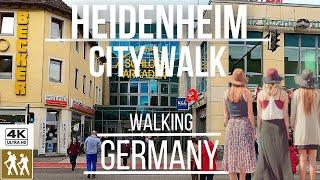 [4K] Germany Walking Tour | Heidenheim City Walk