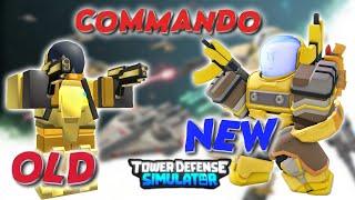 NEW COMMANDO vs OLD COMMANDO TDS, commando skin showcase tds